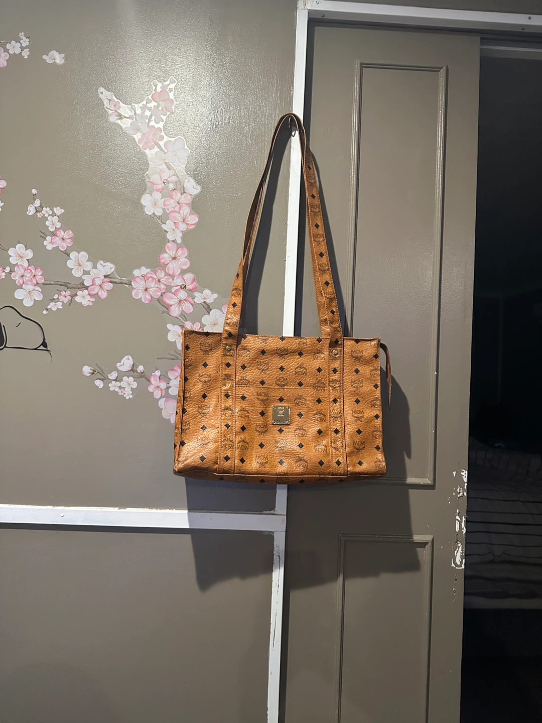 MCM Visetos Shopper Tote Bag