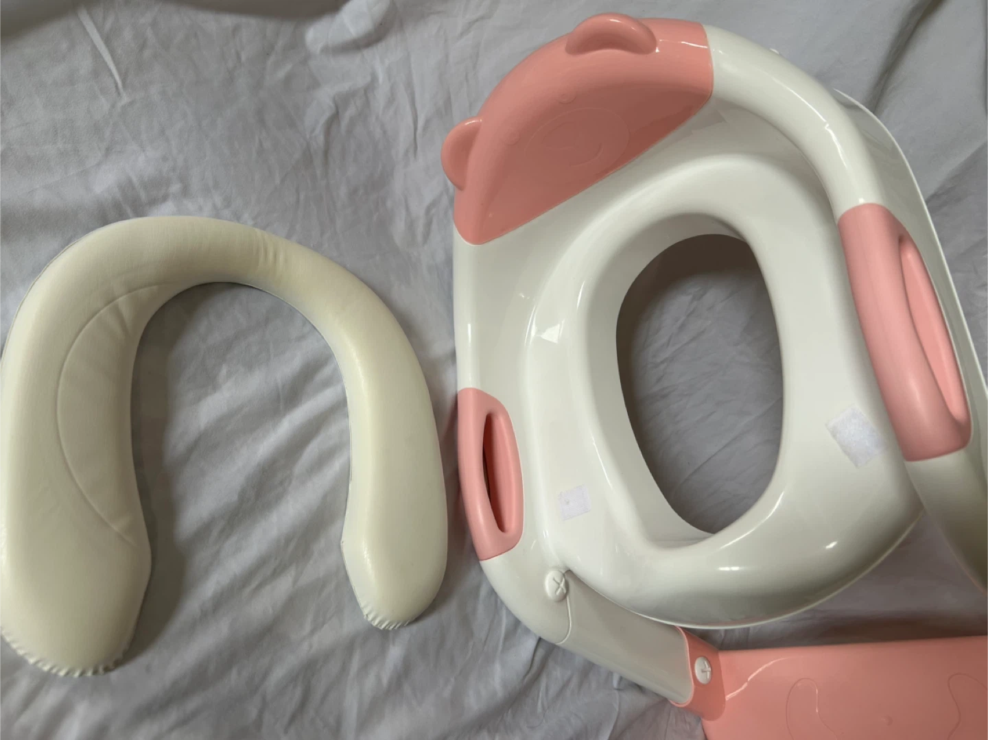 Pink & White Toddler Potty Training Seat with Ladder - photo 4