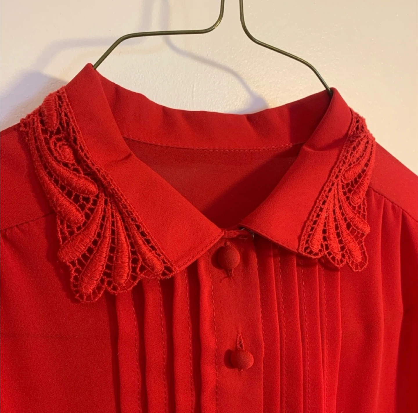 Vintage Blouse with Lace Collar