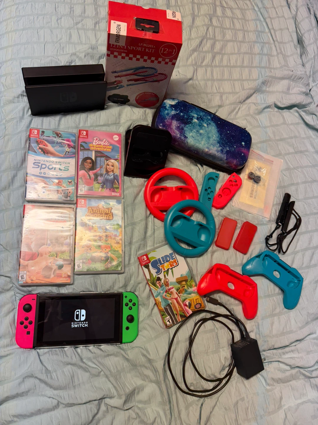 Nintendo Switch Console with Games and Accessories - photo 3