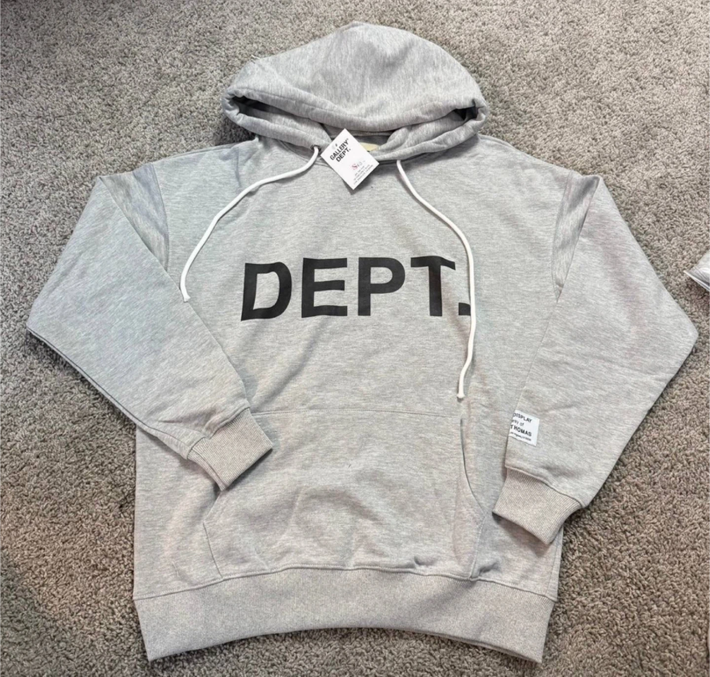 Gallery Dept Grey Logo Hoodie - All Sizes