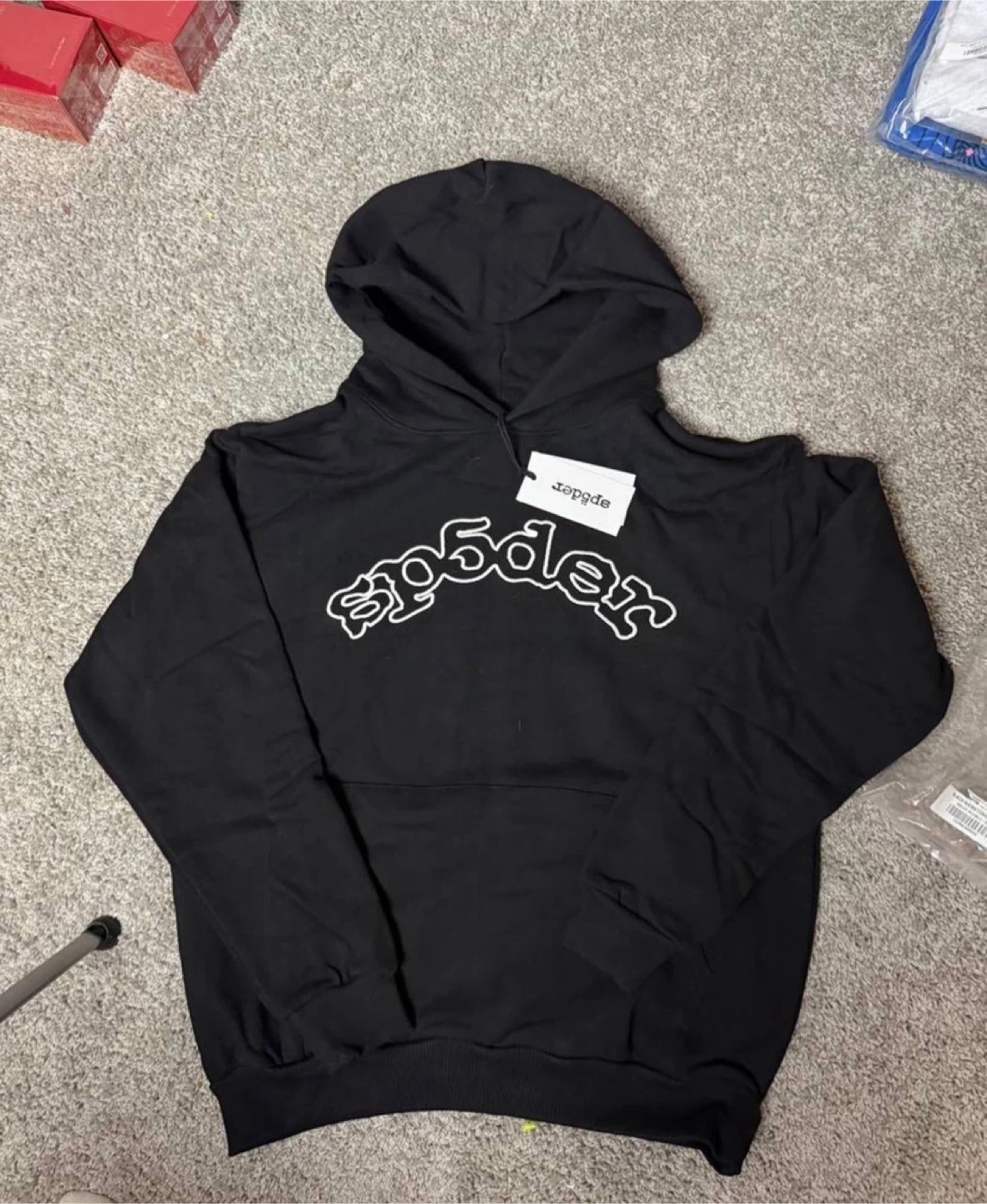 Sp5der OG Logo Hoodie Black - All Sizes