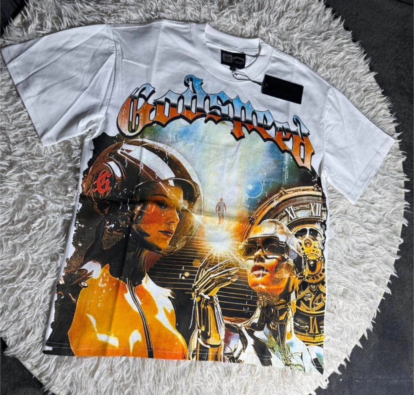 Godspeed Out Of Many One Graphic White T-Shirt