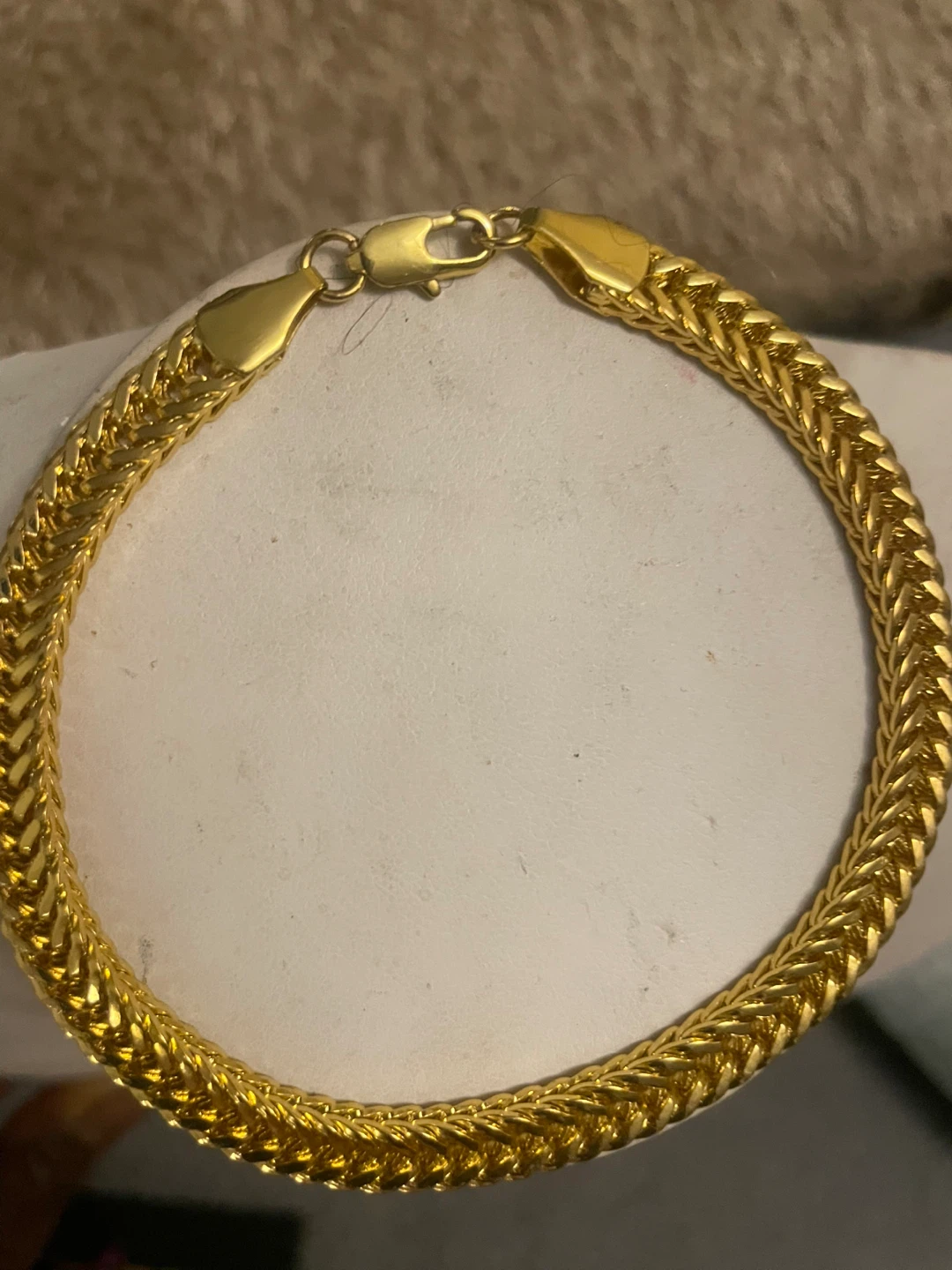 Gold Tone Franco Chain Bracelet - photo 2