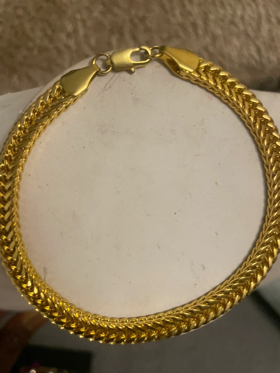 Gold Tone Franco Chain Bracelet - photo 3