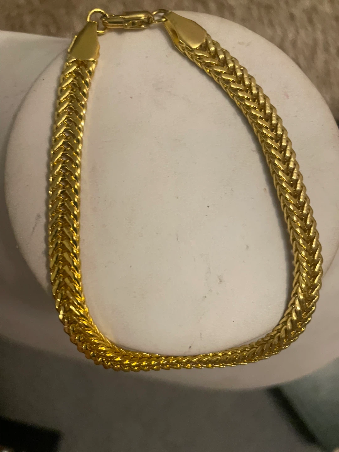 Gold Tone Franco Chain Bracelet