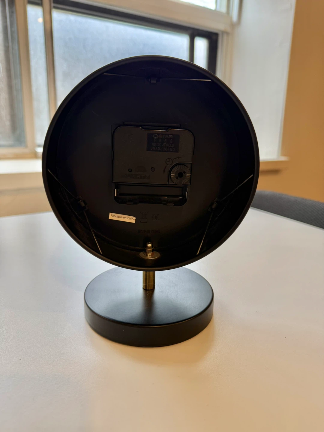 Black Round Desk Clock - photo 2