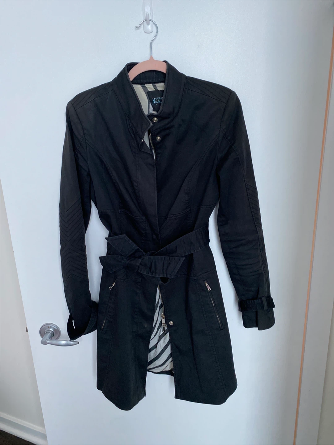 Marciano Black Trench Coat - size M