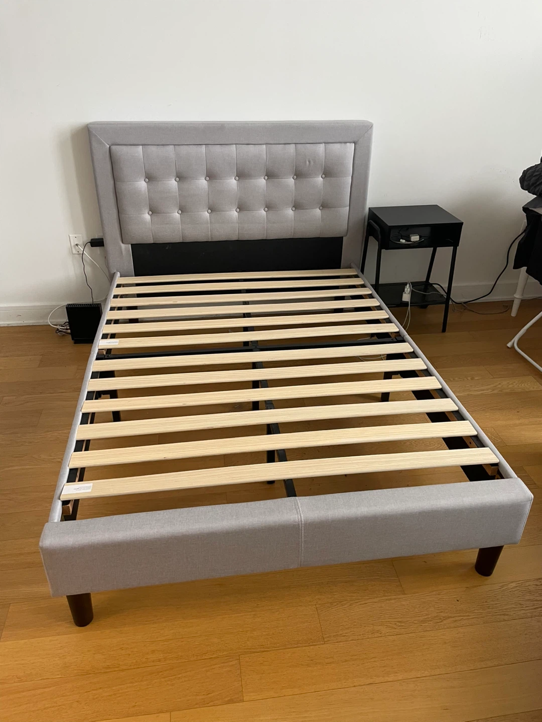 Zinus Upholstered Platform Bed Frame - Full/Queen Size - Grey