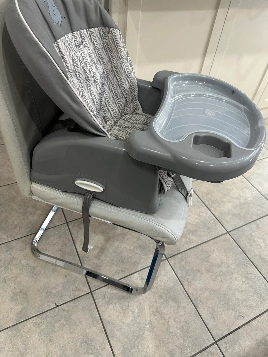 Safety 1st Booster Seat - Grey Elephant Pattern