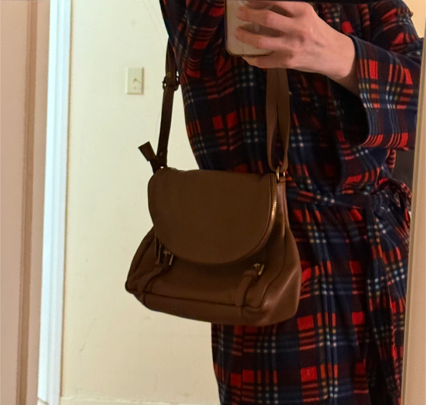 Brown Leather Crossbody Bag - photo 3