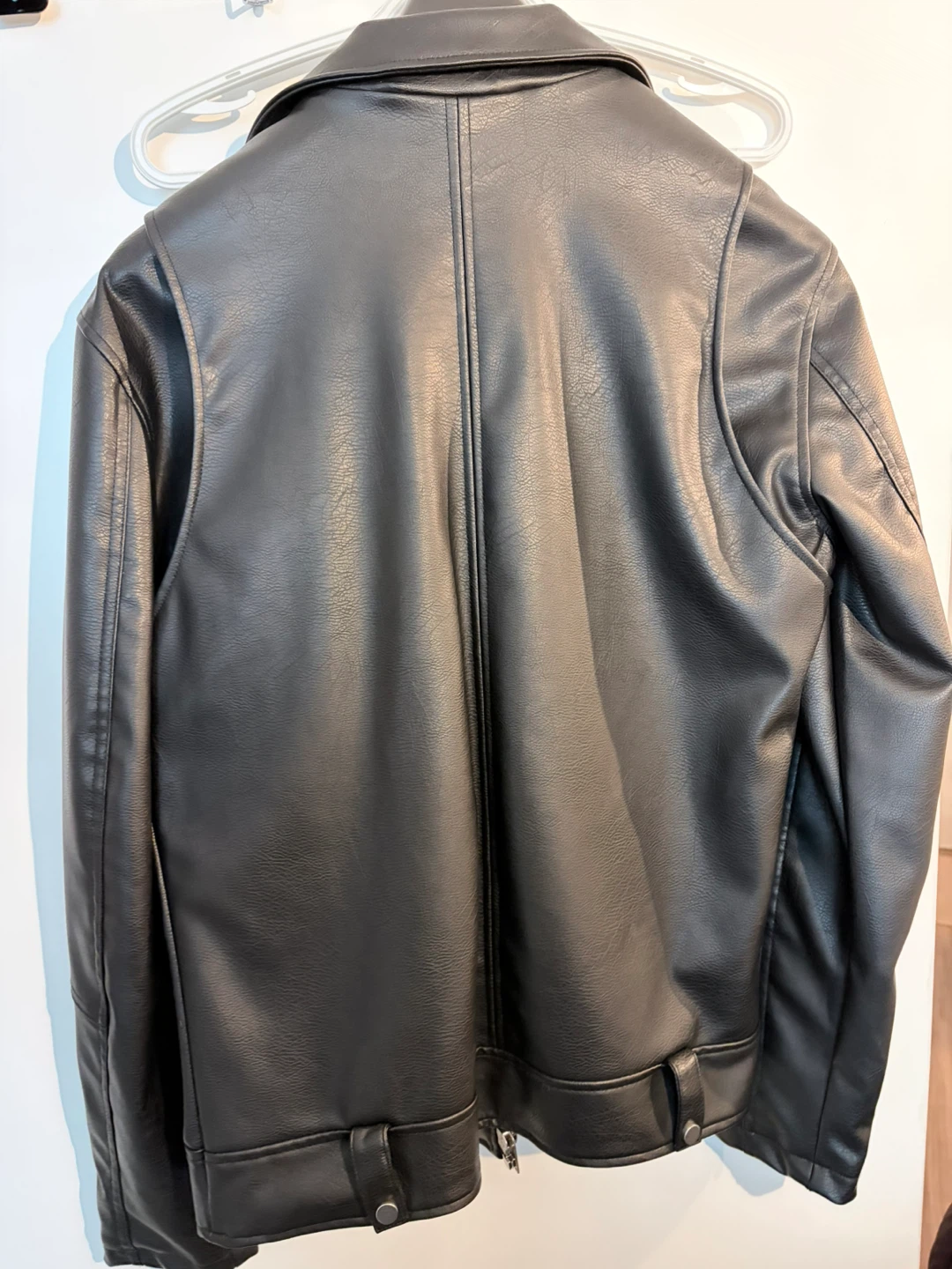 ZARA Black Faux Leather Moto Jacket - photo 2