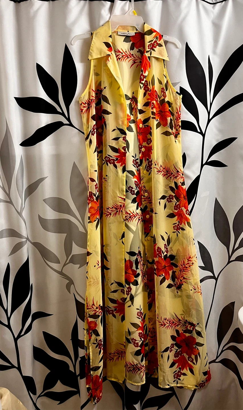 VANITY FAIR floral sheer duster/dress - photo 2
