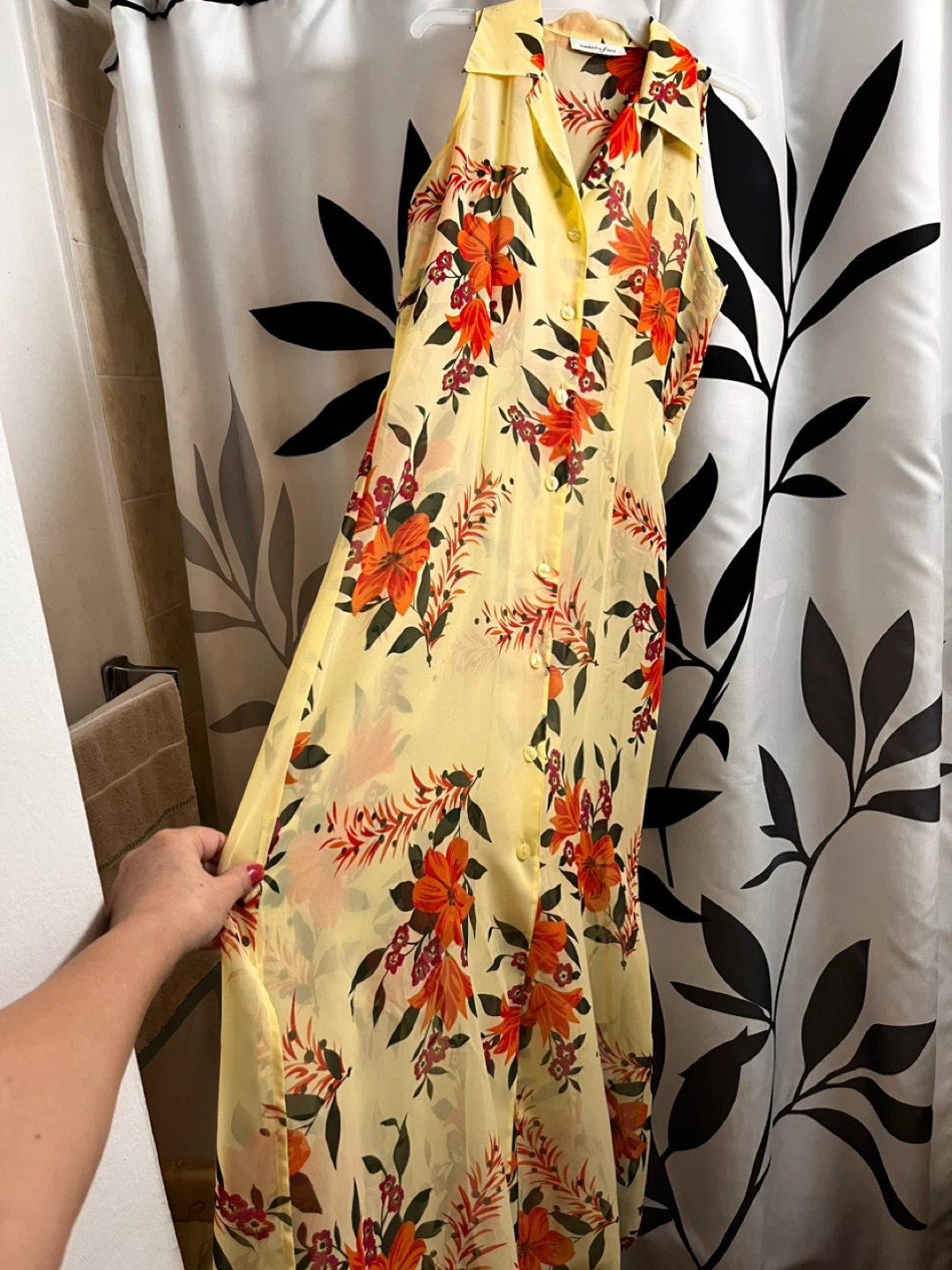 VANITY FAIR floral sheer duster/dress