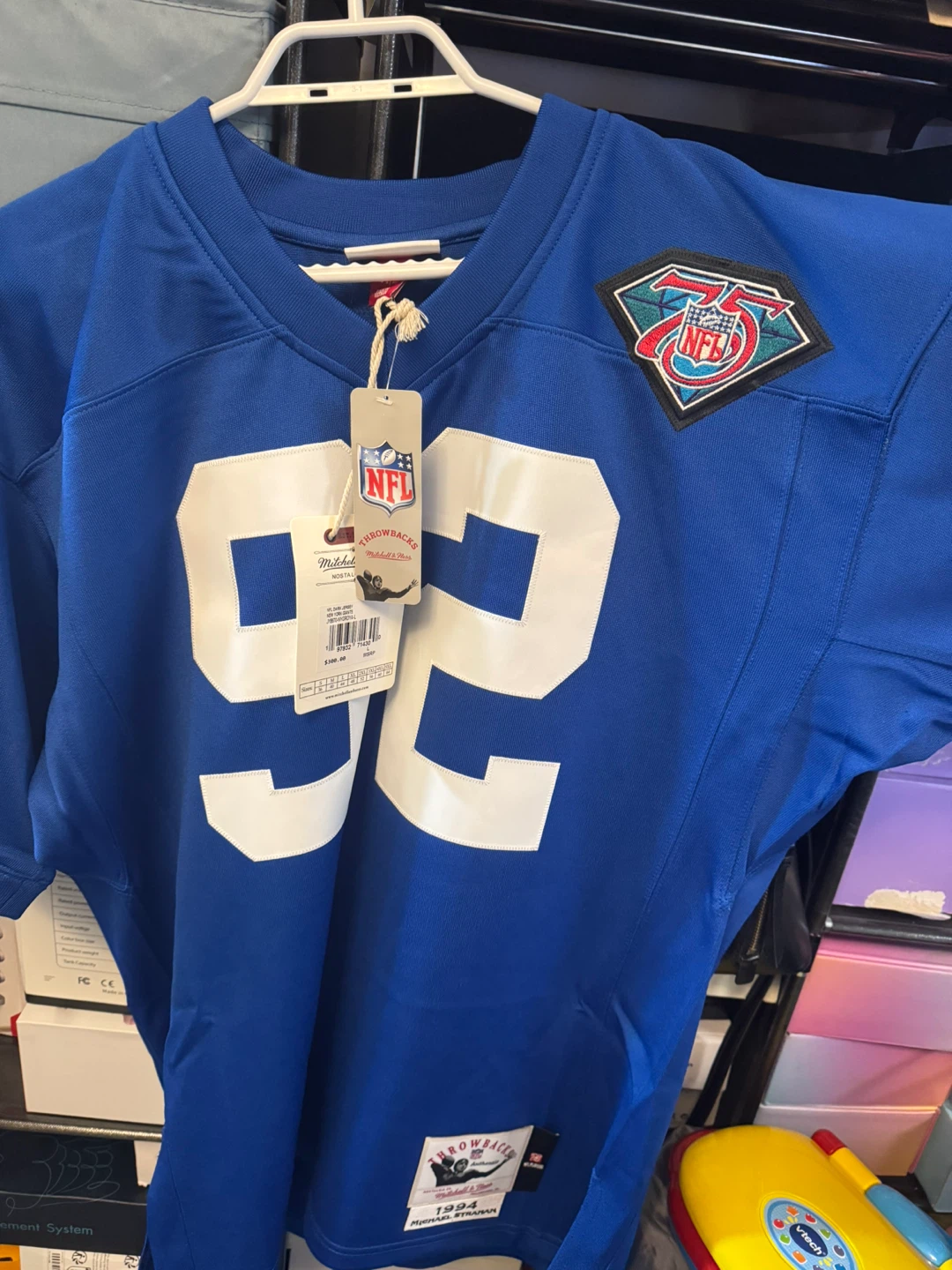 Mitchell & Ness New York Giants Michael Strahan Jersey