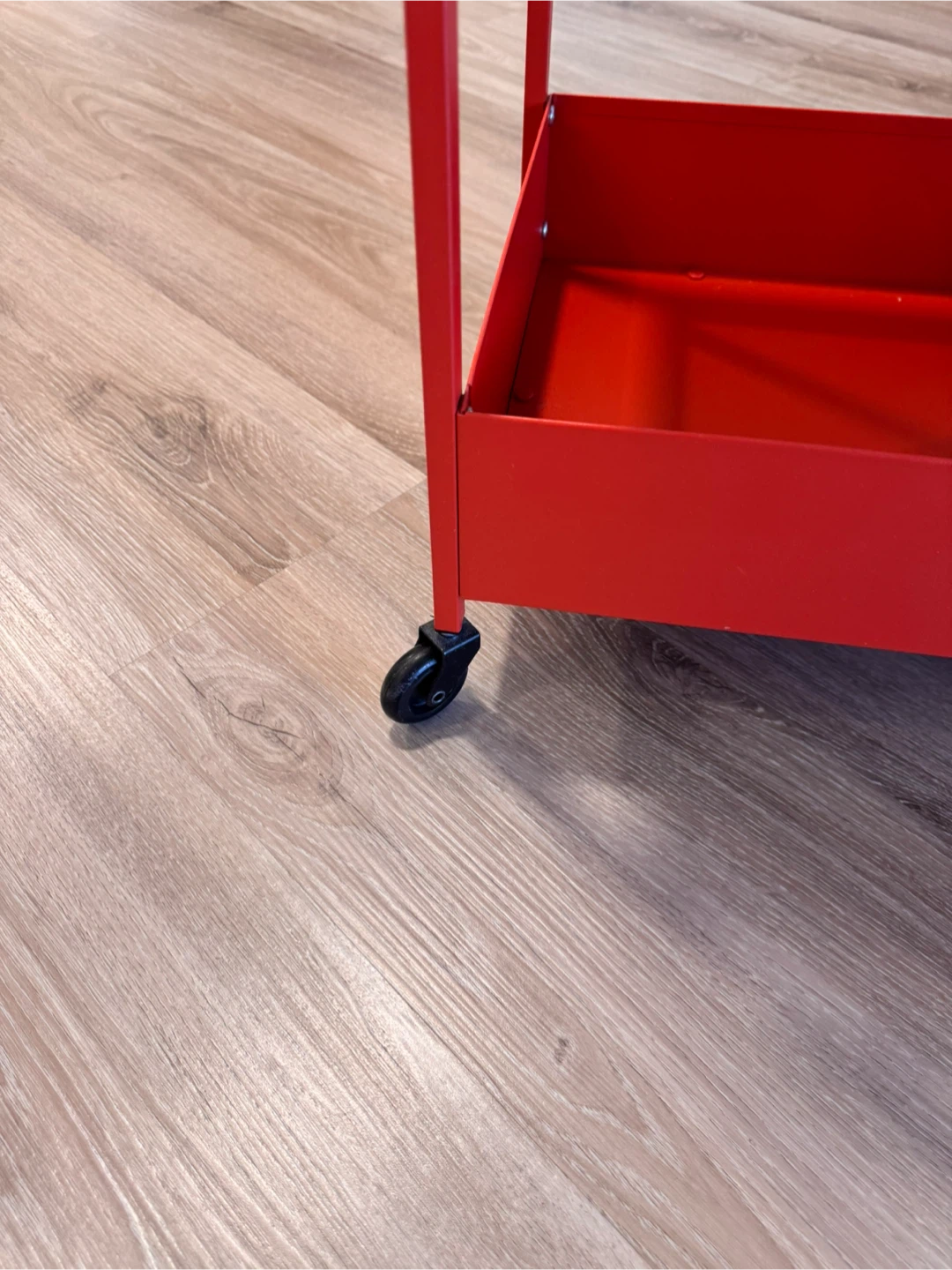 Red 3-Tier Rolling Utility Cart - photo 2