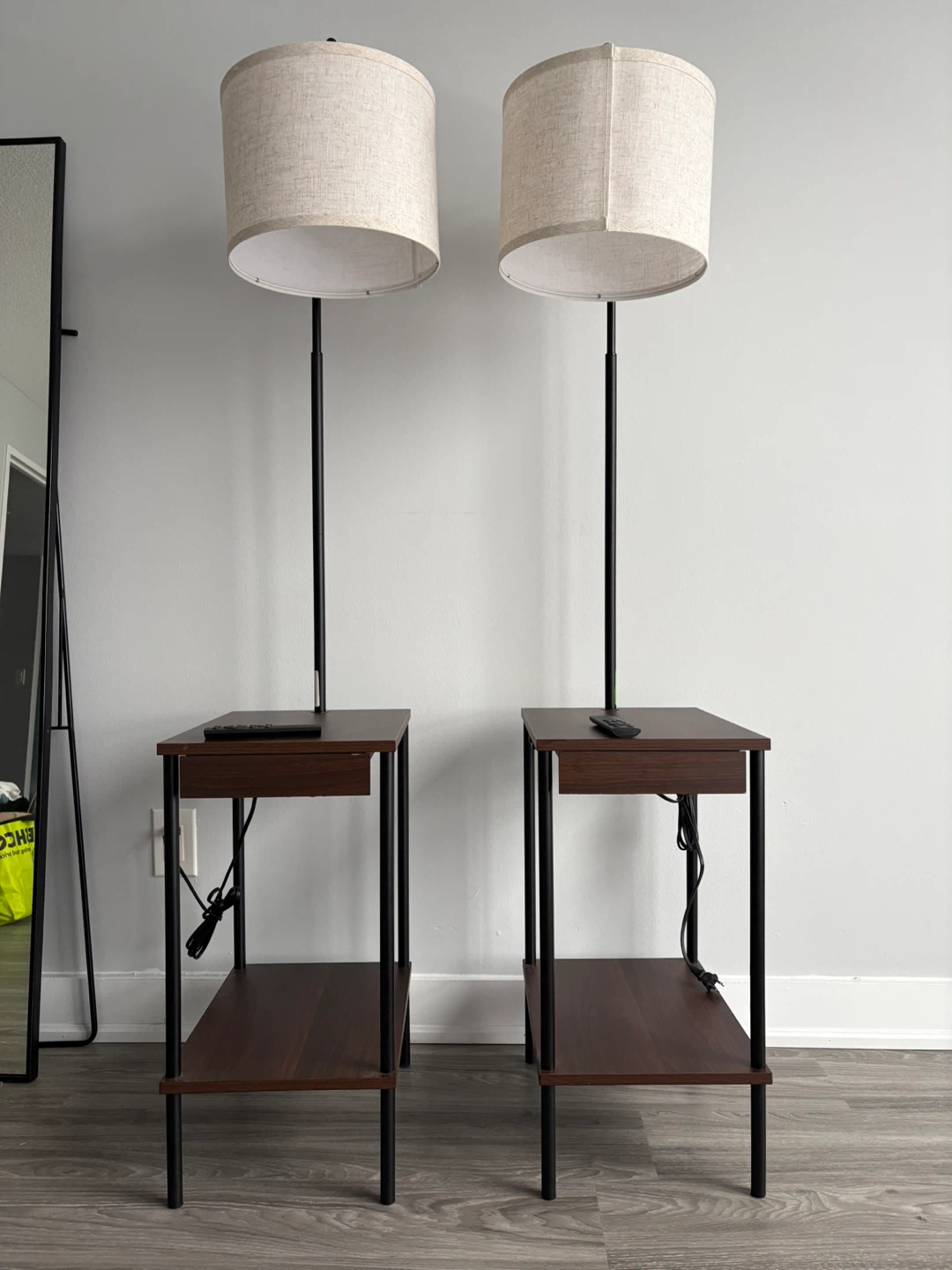 2 Night Tables with Charger and Intelligent Light