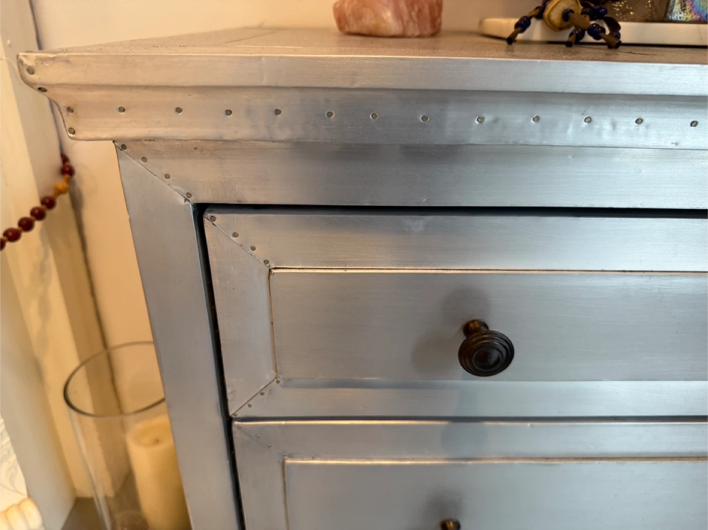 Restoration Hardware Silver 3-Drawer Chest - photo 2