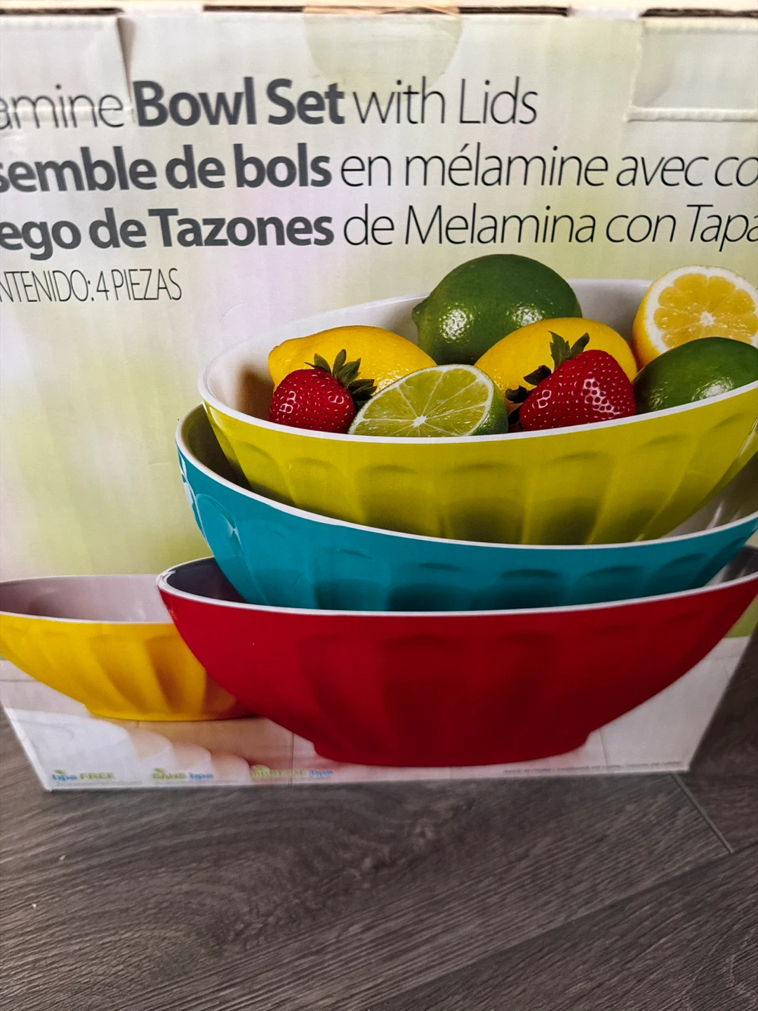 Melamine Bowl Set with Lids