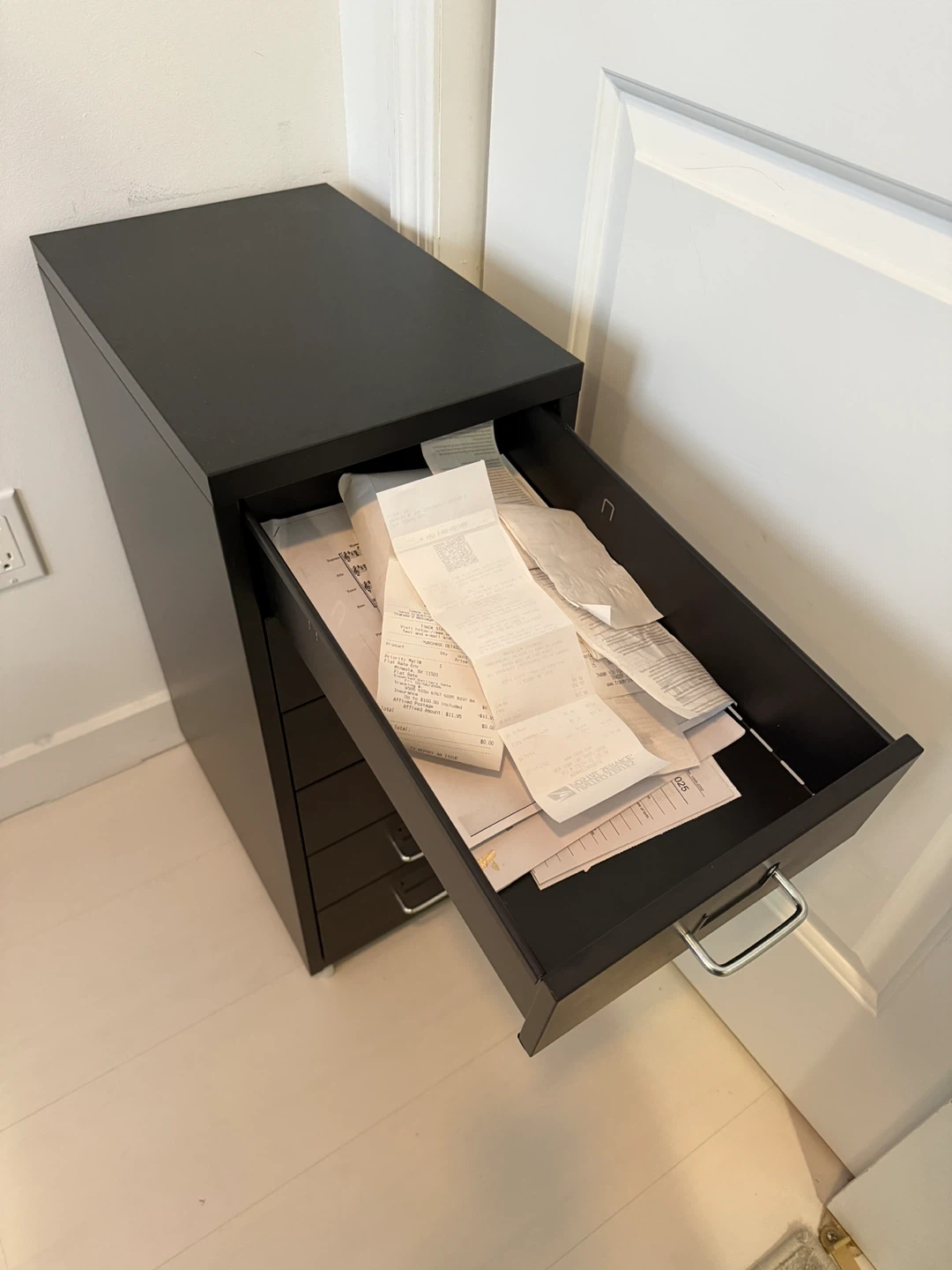 IKEA Black 6-Drawer Metal Storage Cabinet - photo 2