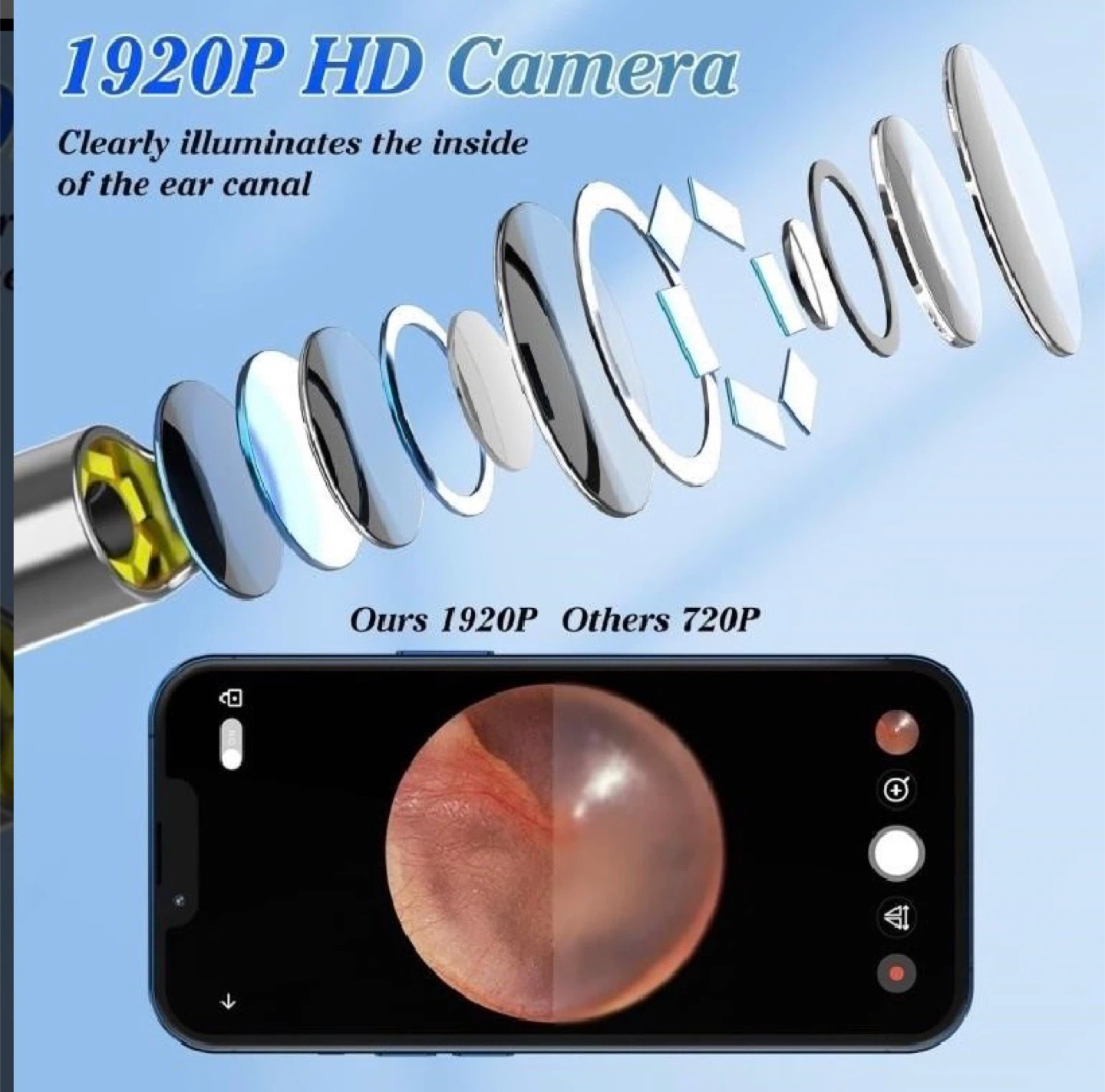 1920P HD Wireless Ear Cleaning Camera Otoscope kit - photo 2
