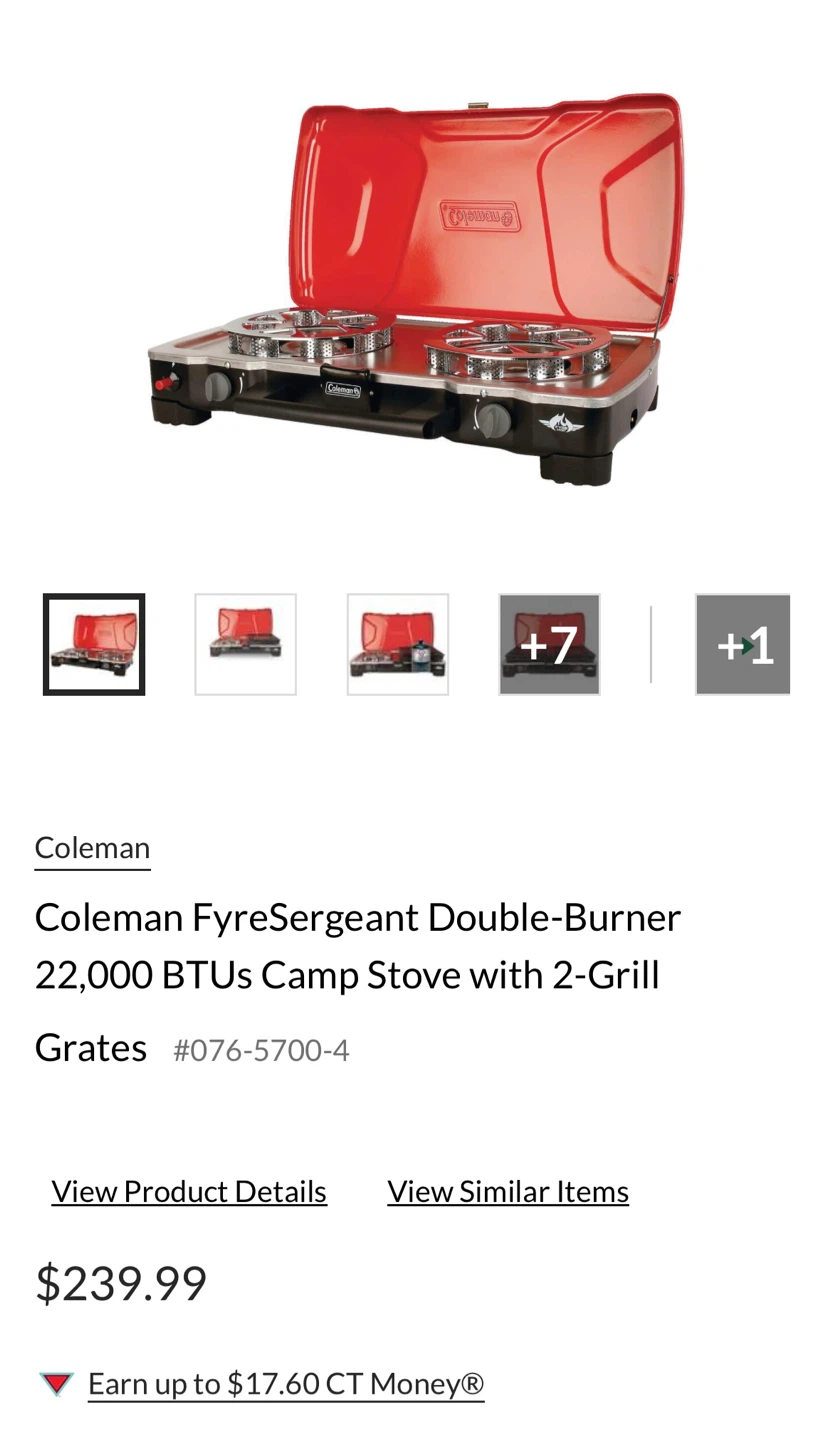 Coleman Fyresergeant Double-Burner Stove with 2-Grill - photo 3