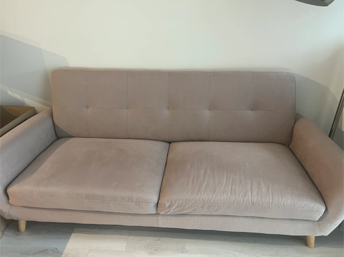 Structube Light Pink Fabric Sofa - NEED GONE BY 02/26