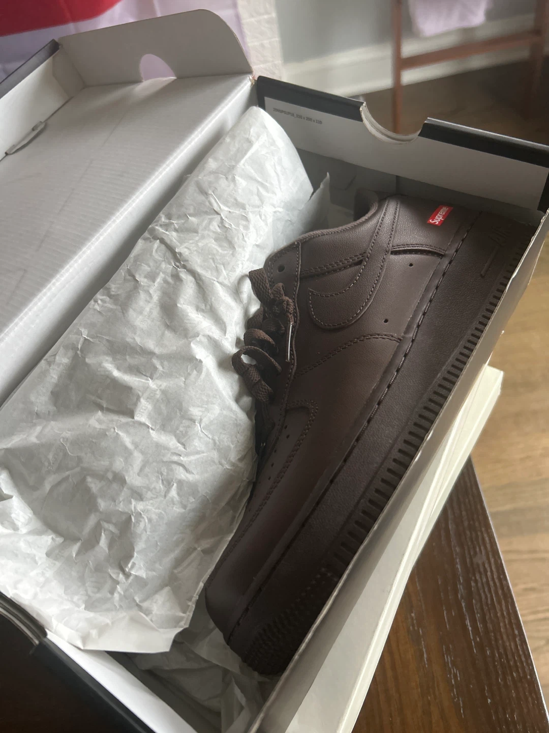 Nike Air Force 1 Low Supreme "Box Logo" Dark Brown