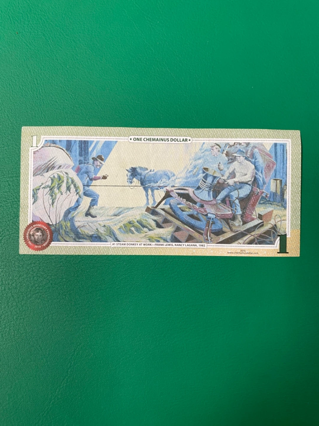 Chemainus One Dollar Bill - 2010 - photo 2
