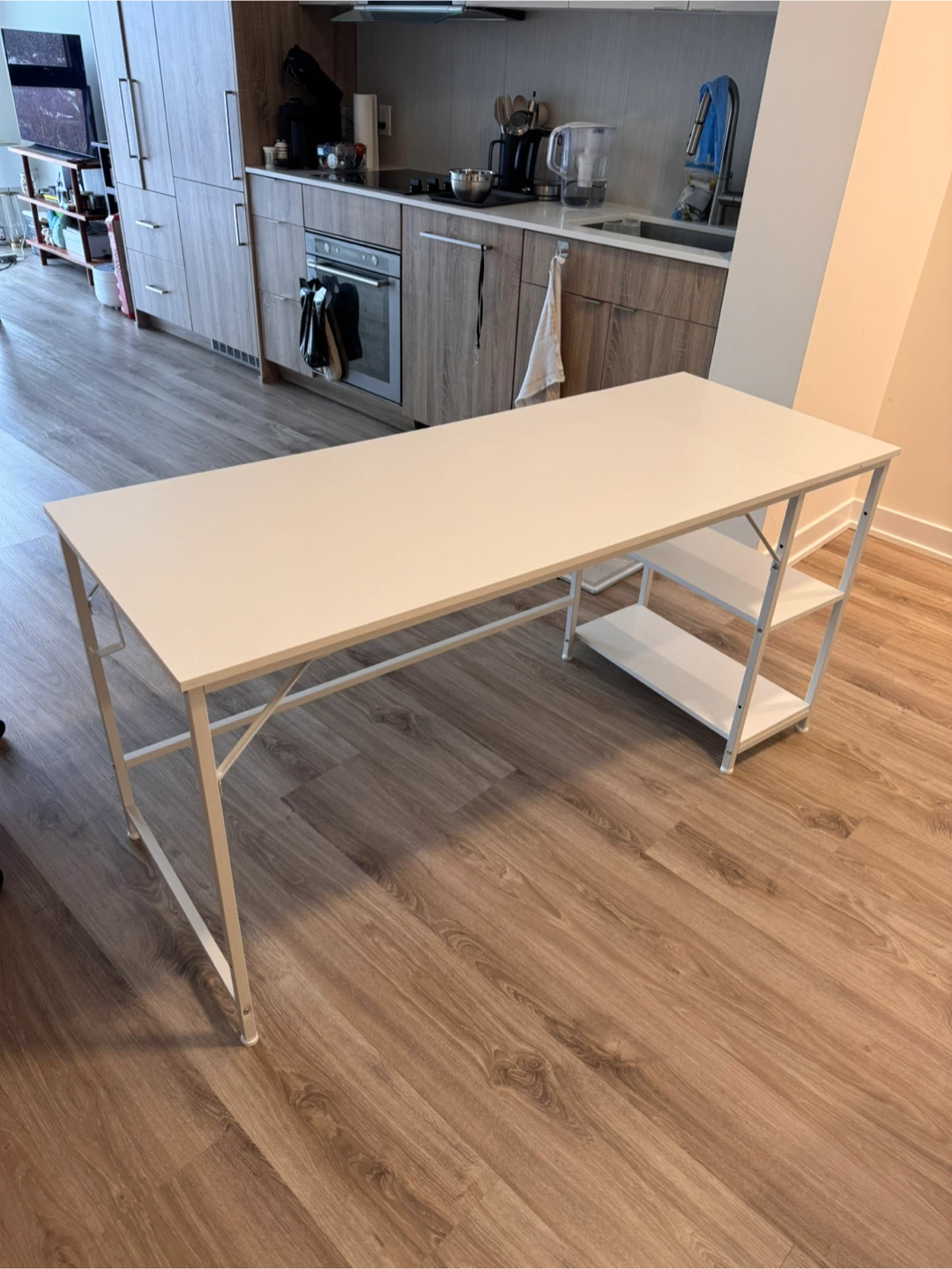 White Desk with Shelving