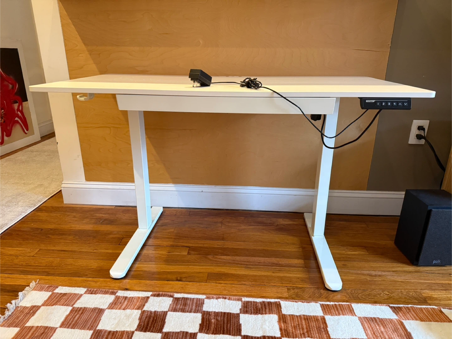 ErGear Electric Standing Desk with Drawers - White