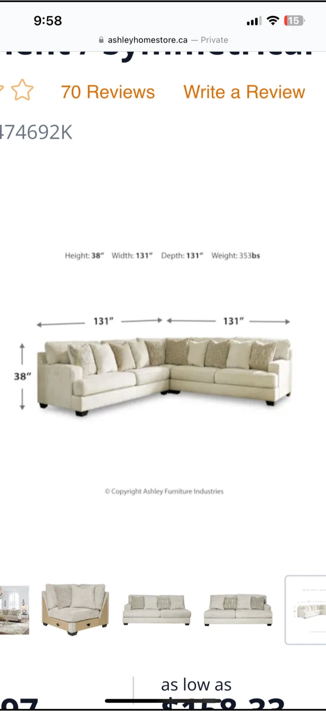 Ashley Furniture Sectional Sofa