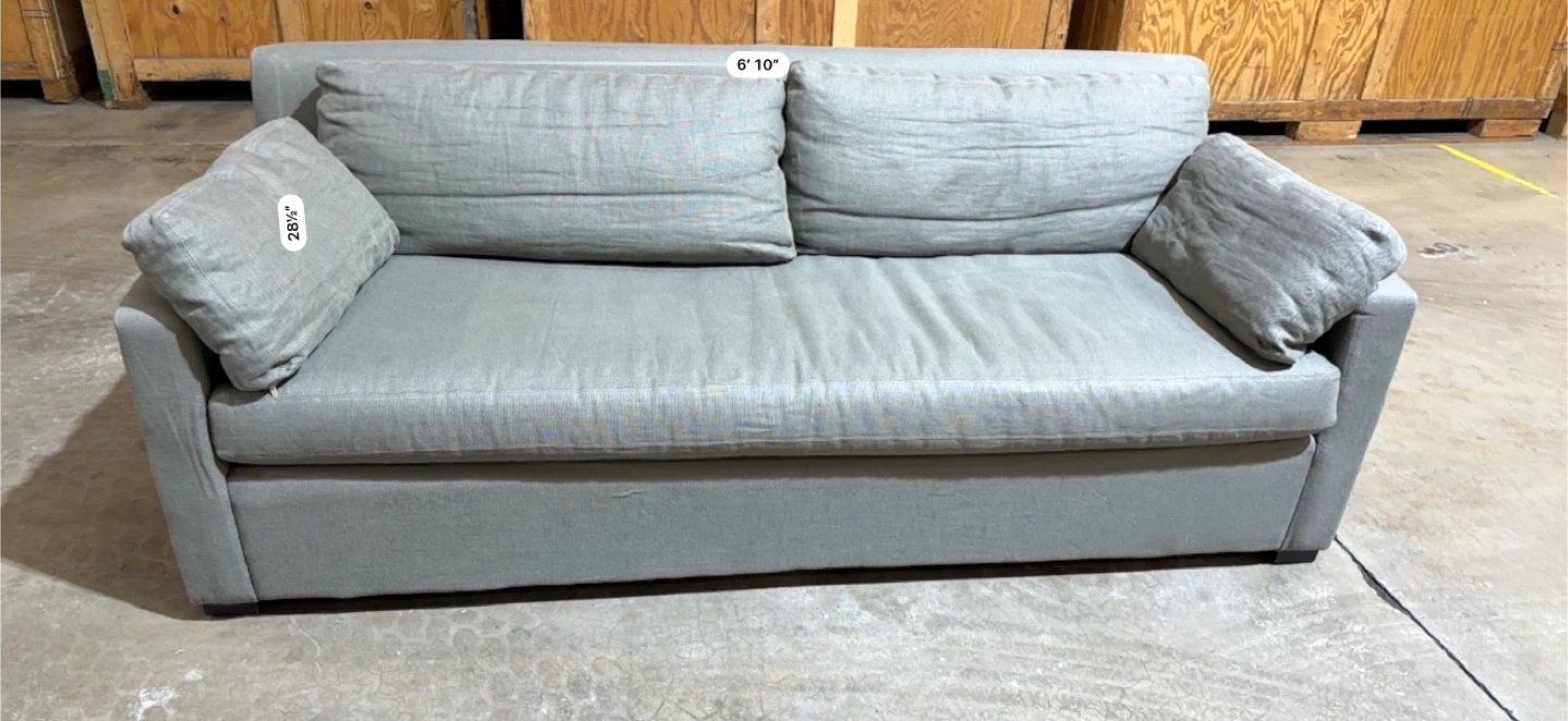 Grey Sofa - 6'10" Long - photo 3