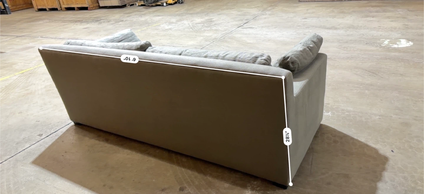 Grey Sofa - 6'10" Long - photo 4