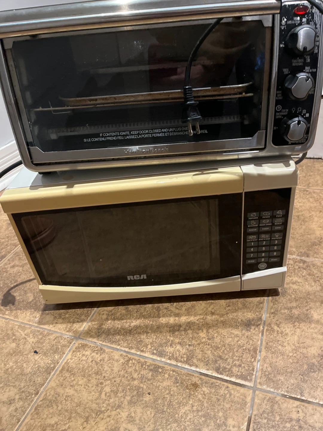 Hamilton Beach Toaster Oven and RCA Microwave