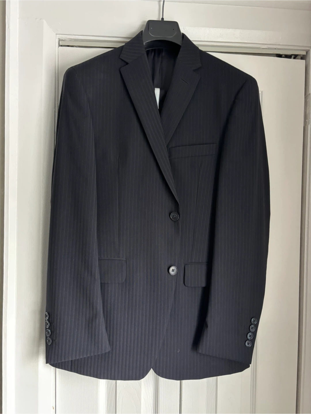 Kenneth Cole Reaction Pinstripe Suit 38S