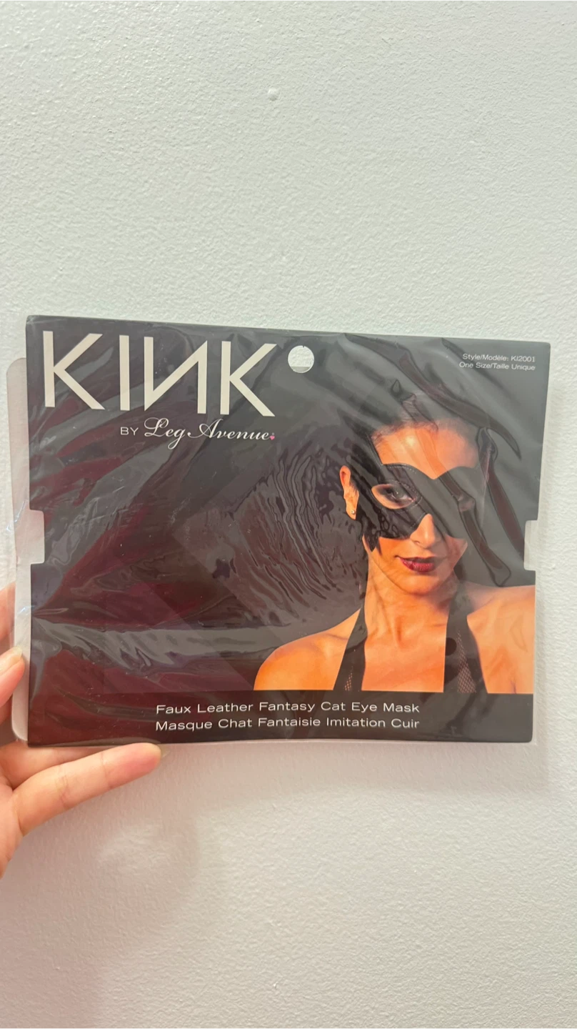 Leg Avenue KINK Faux Leather Fantasy Cat Eye Mask