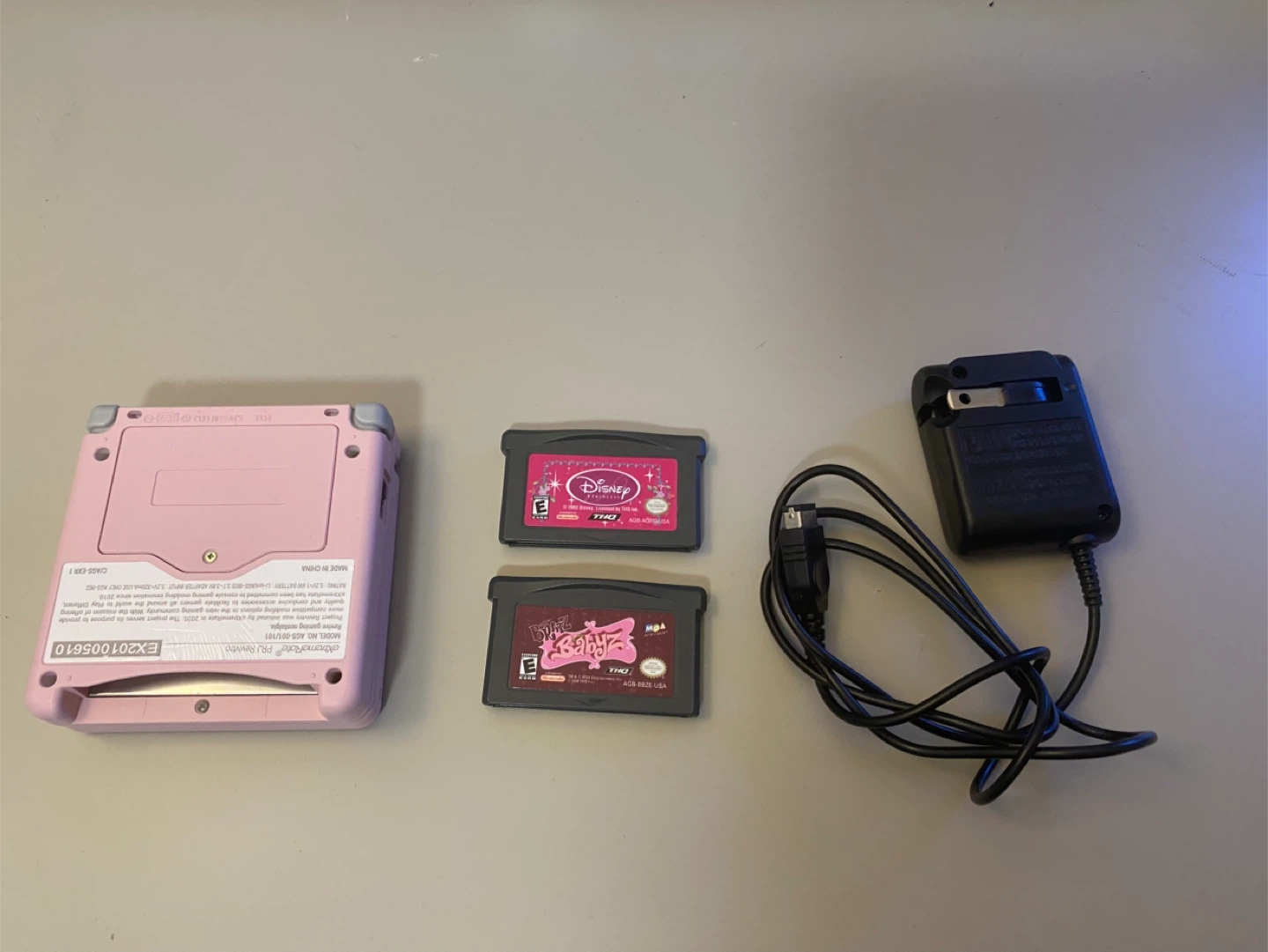 Pink Game Boy Advance SP Bundle with 2 Games and Charger - photo 3