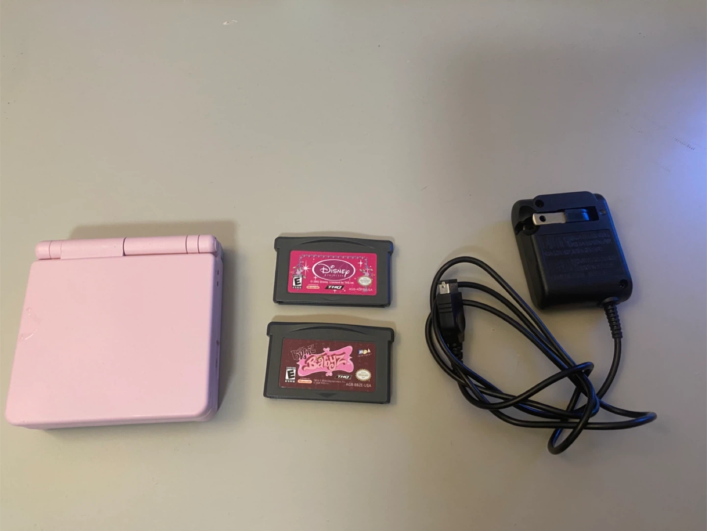 Pink Game Boy Advance SP Bundle with 2 Games and Charger - photo 2