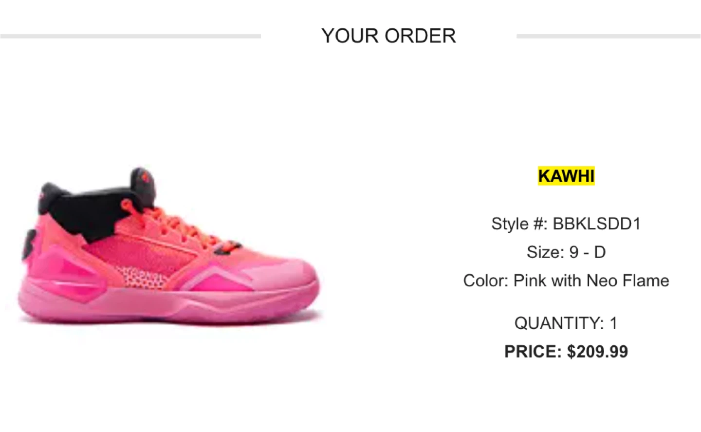 New Balance Kawhi Men Size 9 Pink - photo 2