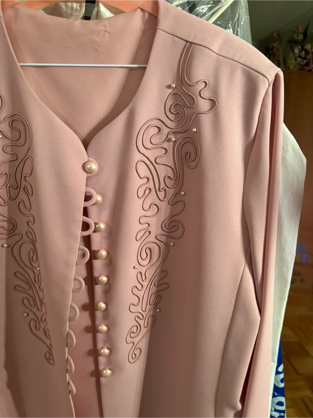 Women's Dress & Jacket Outfit with Pearl Embellishments - photo 4