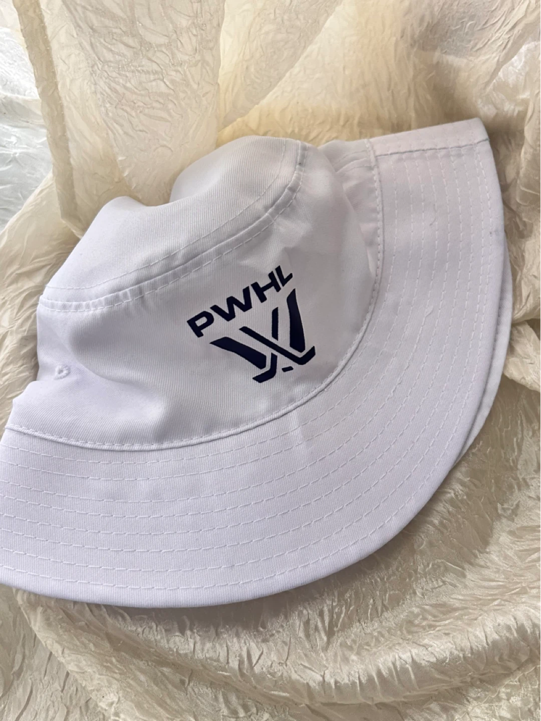 White BIC Soleil x PWHL Bucket Hat
