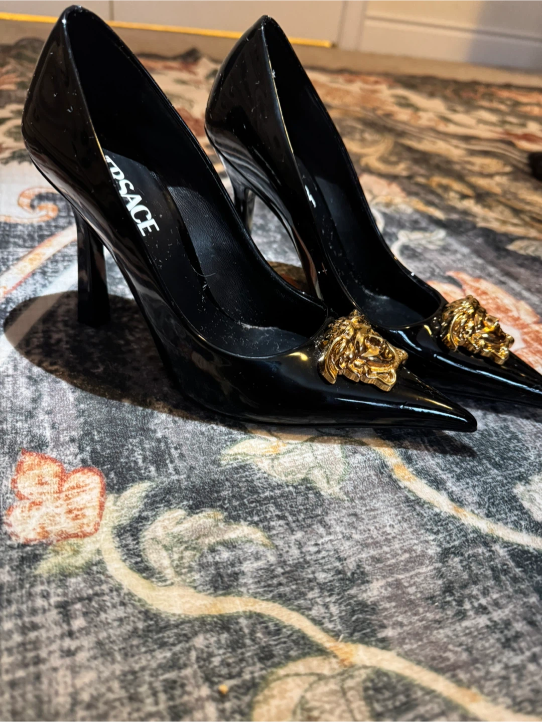 Versace Black Patent Medusa Pumps - photo 2