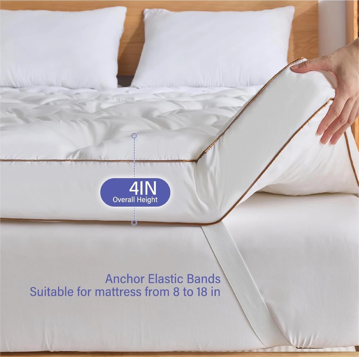 WhatsBedding Memory Foam Mattress Topper - photo 3