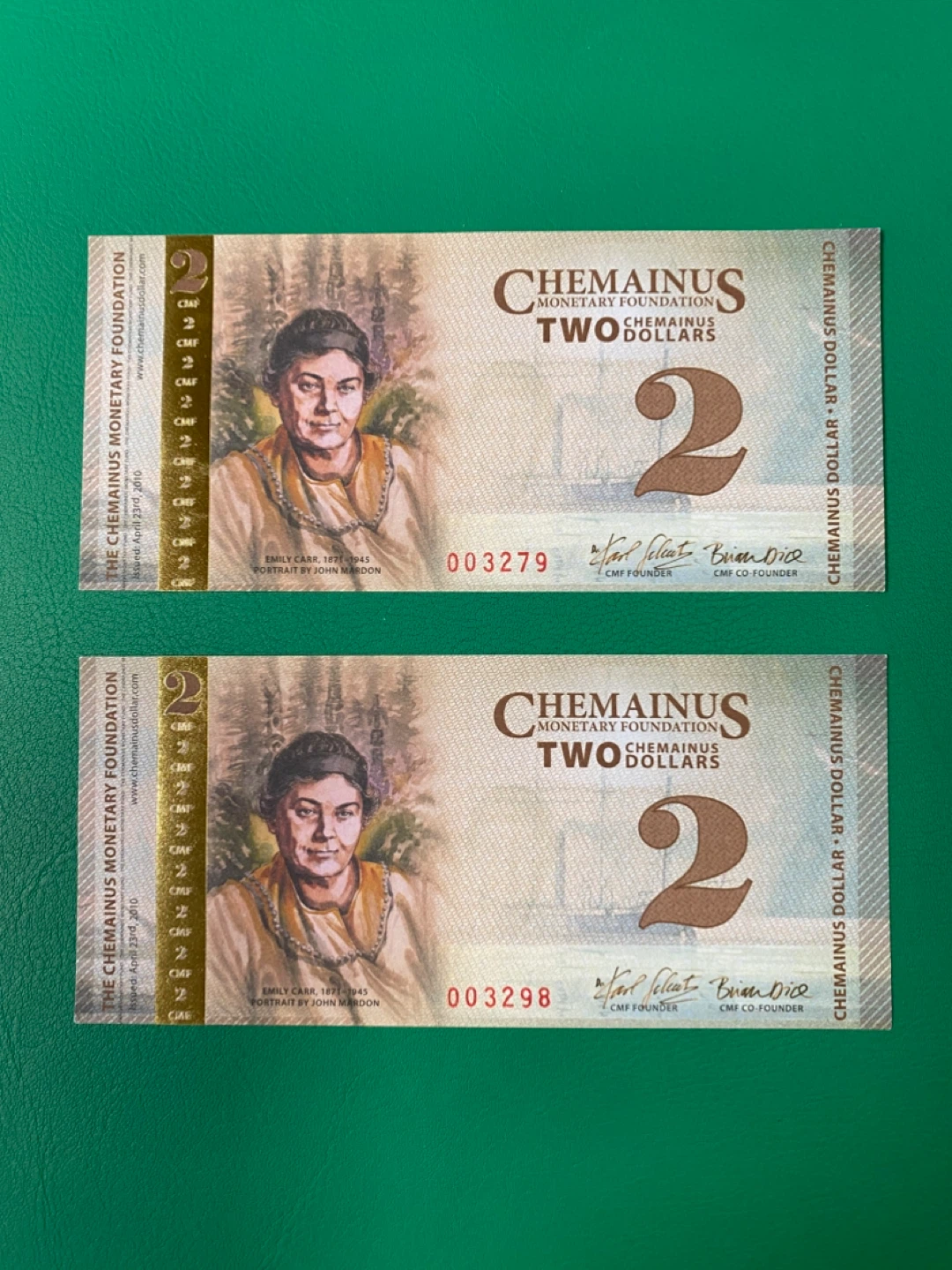 Chemainus Two Dollar Bills (2)