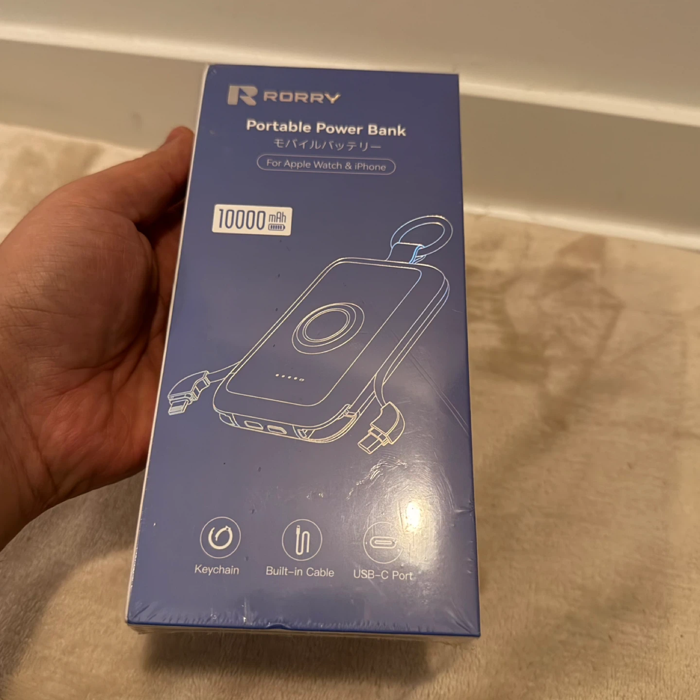 RORRY Portable Power Bank 10000mAh with Built-in Cable - photo 4