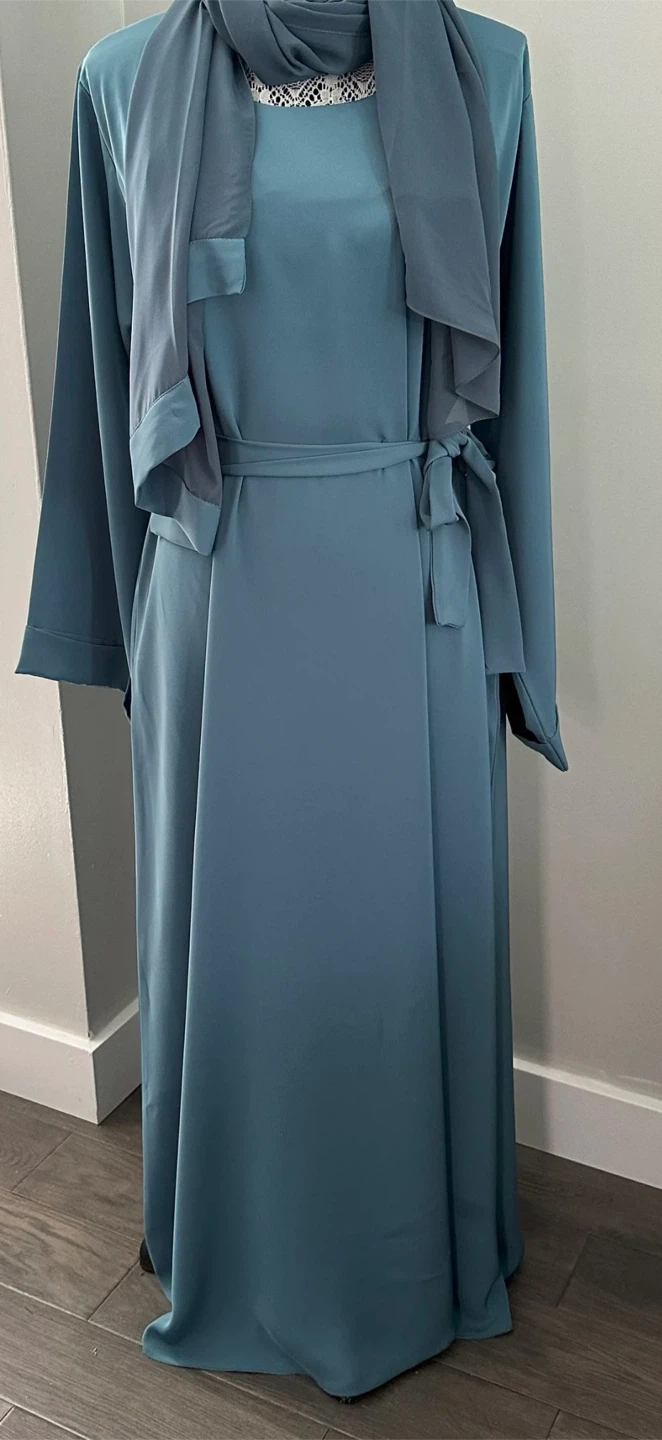 Blue Abaya with Scarf - New - $85 - East York