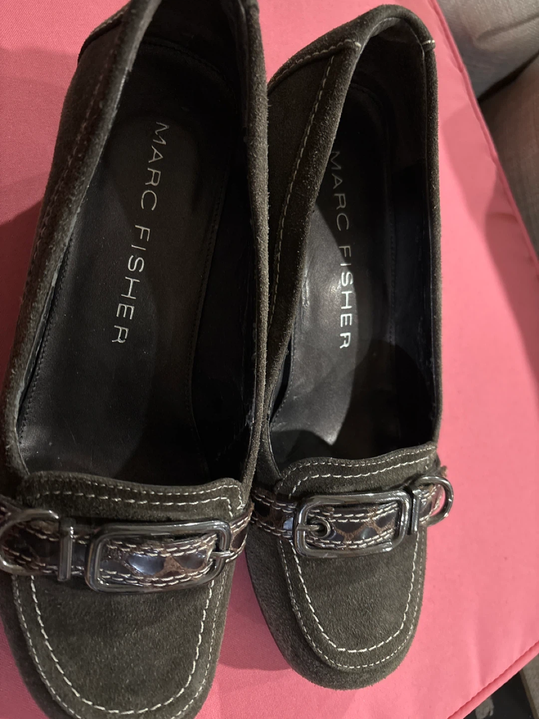 Marc Fisher Suede Wedge Loafers