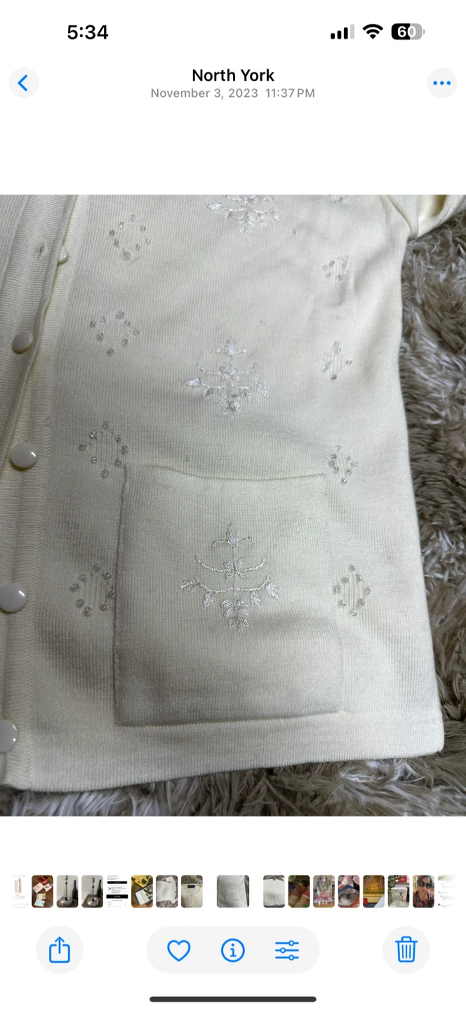 🥕Cream Embroidered Cardigan - photo 2