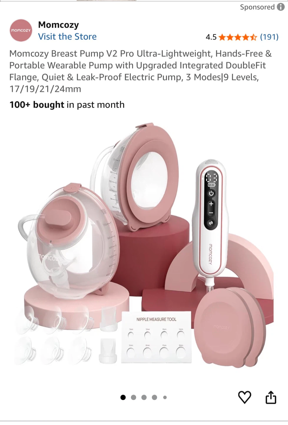 Momcozy V2 Pro Wearable Double Breast Pump - photo 2